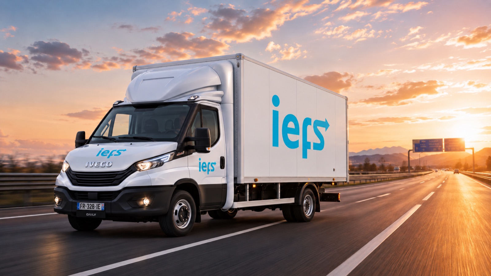 Camion IEFS 20 m³ sur autoroute : transport 24h/24